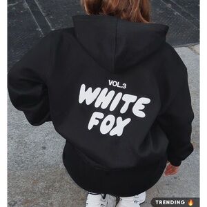 White Fox Offstage Hoodie Monochrome Black Size XS/S